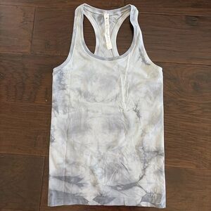 lululemon athletica Tie-Dye Racerback Tank - Light Gray & White